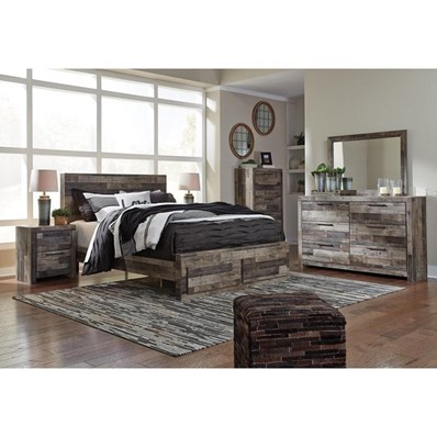 Benchcraft Derekson B200 7 pc Queen Panel Storage Bedroom Set