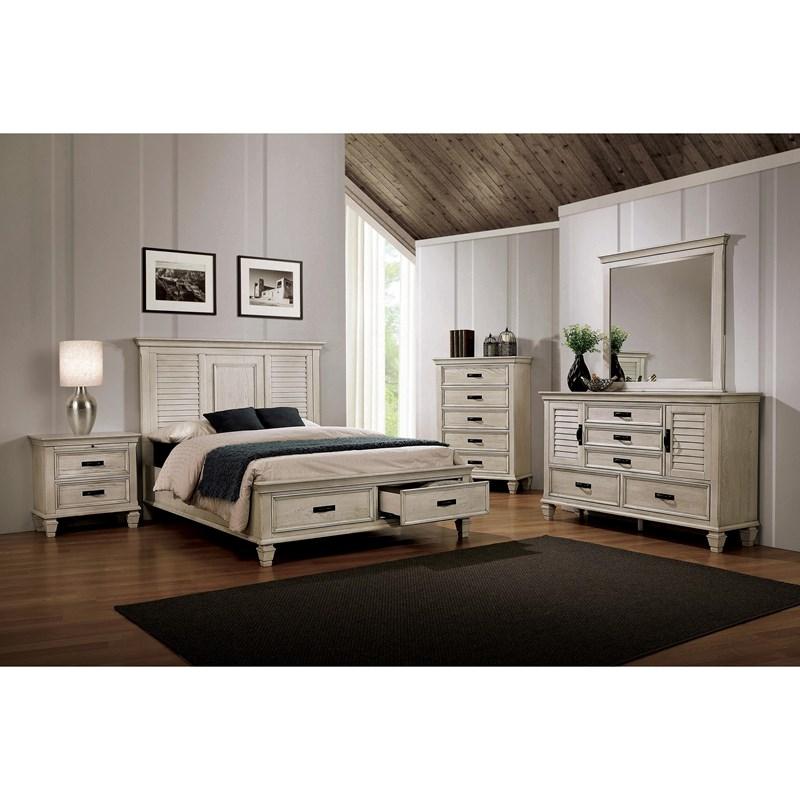 Large Picture of Franco 205330KE 7 pc King Panel Bedroom Set