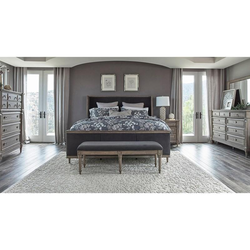Coaster Furniture Alderwood 223121KE 7 pc King Panel Bedroom set