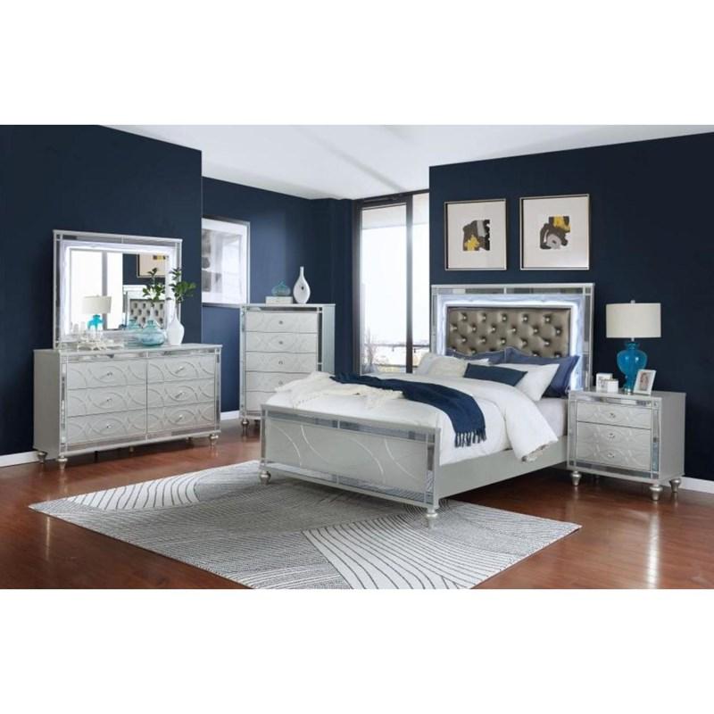 Large Picture of Gunnison 223211KE 6 pc King Panel Bedroom Set