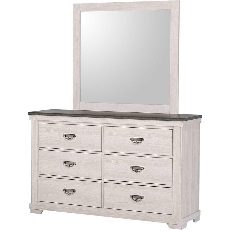 Large Picture of Leighton B8180 6 pc Queen Panel Bedroom Set