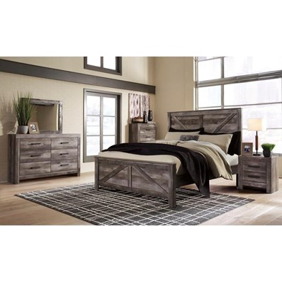 Signature Design by Ashley Wynnlow B440 6 pc King Crossbuck Panel Bedroom Set