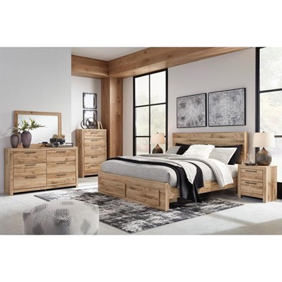 Signature Design by Ashley Hyanna B1050B15 6 pc Queen Platform Storage Bedroom Set