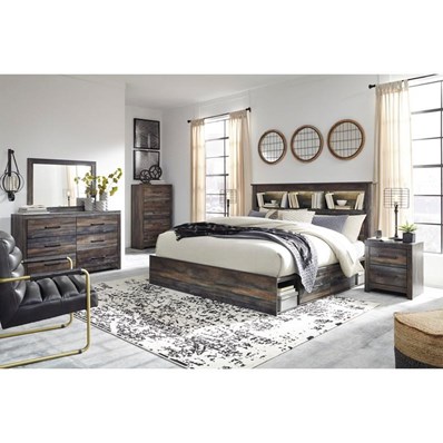 Signature Design by Ashley Drystan B211B119 10 pc King Panel Storage Bedroom Set