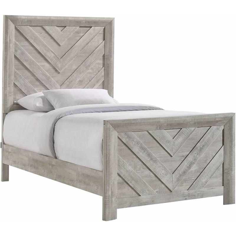 Large Picture of Ellen EL700 7 pc Twin Panel Bedroom Set