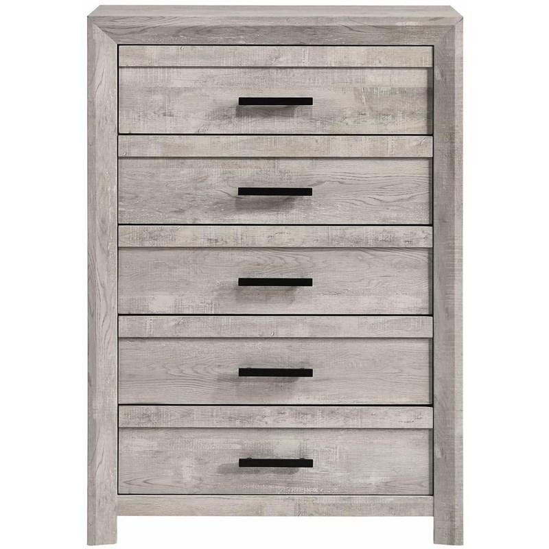 Large Picture of Ellen EL700 7 pc Twin Panel Bedroom Set