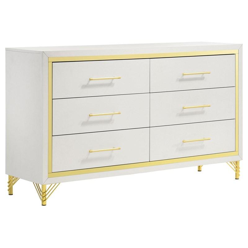 Large Picture of Lucia 224731KE-S4 6 pc King Panel Bedroom Set
