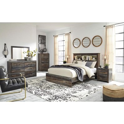 Signature Design by Ashley Drystan B211 8 pc Queen Bookcase Bedroom Set