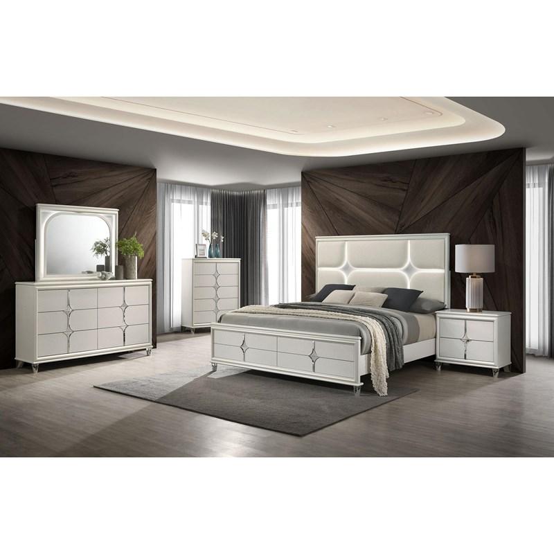 Large Picture of Olivia 224951Q-S5 7 pc Queen Panel Bedroom Set