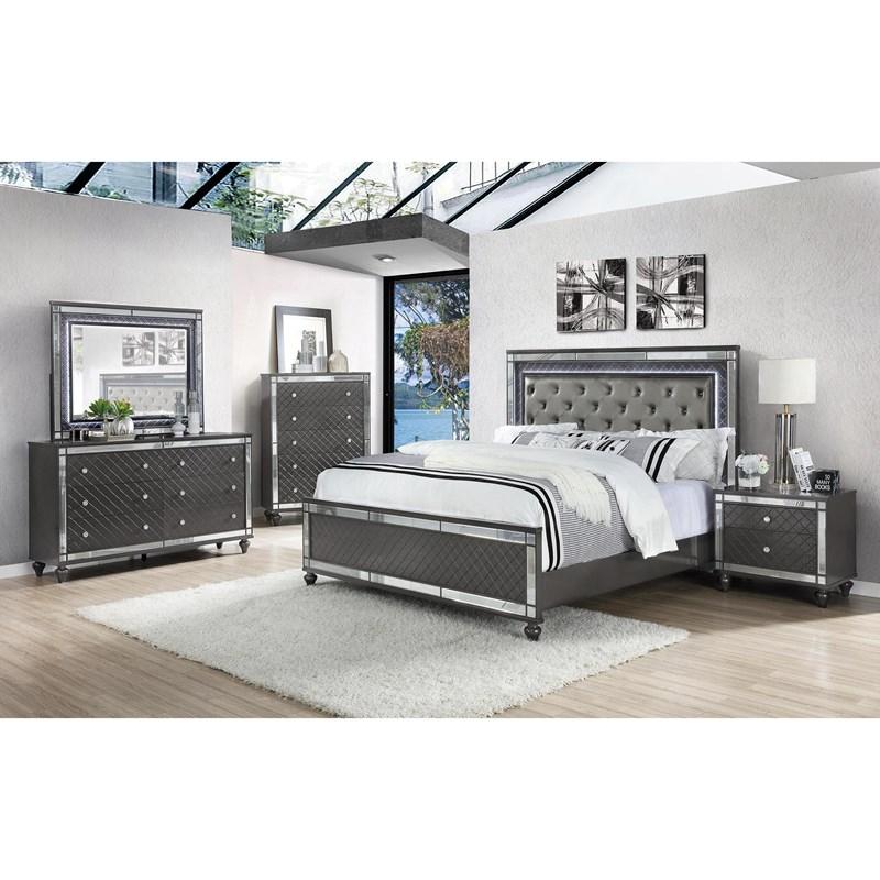 Large Picture of Refino B1670 7 pc Queen Panel Bedroom Set