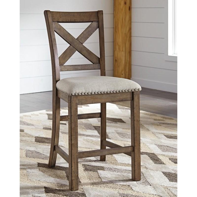 Large Picture of Signature Design by Ashley Moriville D631D12 9 pc Counter Height Dining Set