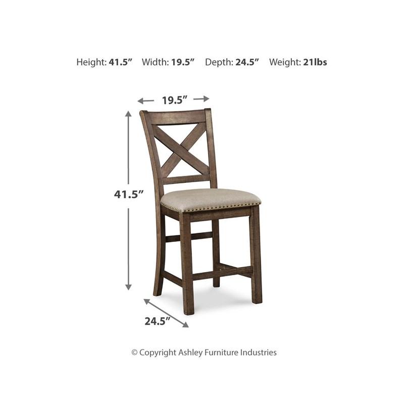 Large Picture of Signature Design by Ashley Moriville D631D12 9 pc Counter Height Dining Set