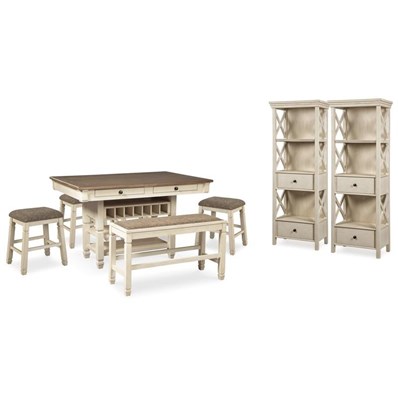 Signature Design by Ashley Bolanburg D647D29 8 pc Counter Height Dining Set