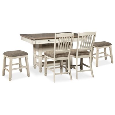 Signature Design by Ashley Bolanburg D647D37 5 pc Counter Height Dining Set
