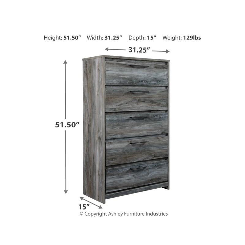 Large Picture of Baystorm B221B56 6 pc Queen Panel Bedroom Set