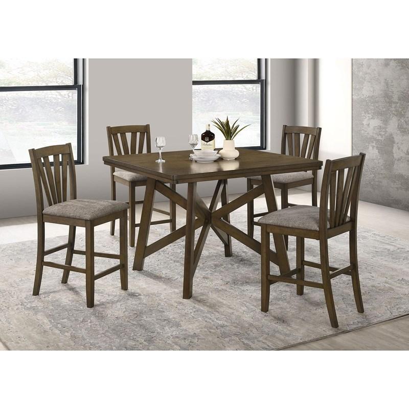 Large Picture of Canfield 109178-S5 5 pc Counter Height Dining Set