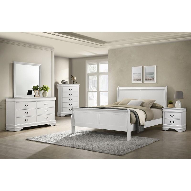 Coaster Furniture Louis Philippe 202441Q-S5 7 pc Queen Sleigh Bedroom Set