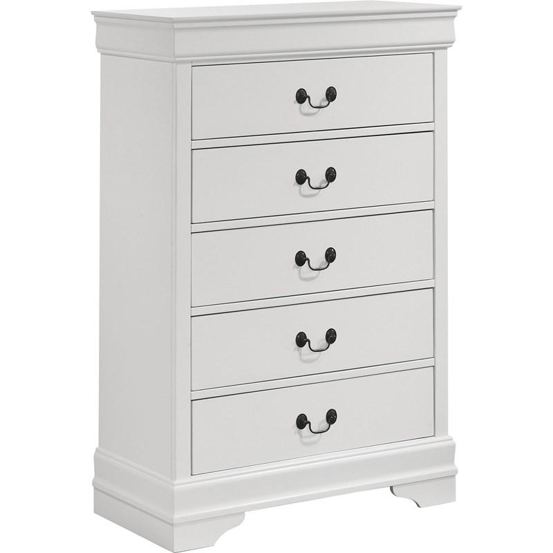 Large Picture of Louis Philippe 202441F-S5 7 pc Full Sleigh Bedroom Set