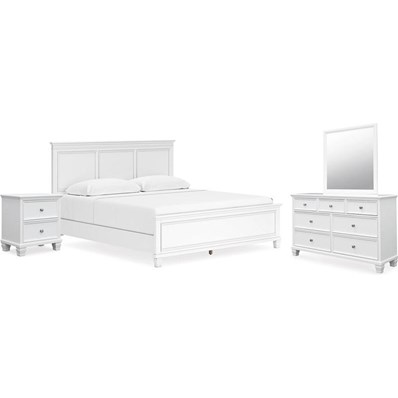 Signature Design by Ashley Fortman B680B17 6 pc King Panel Bedroom Set