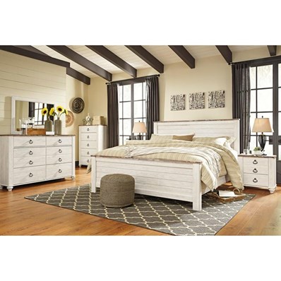 Signature Design by Ashley Willowton B267B45 8 pc King Panel Bedroom Set