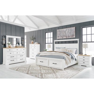 Benchcraft Ashbryn B844B9 6 pc King Panel Storage Bedroom Set