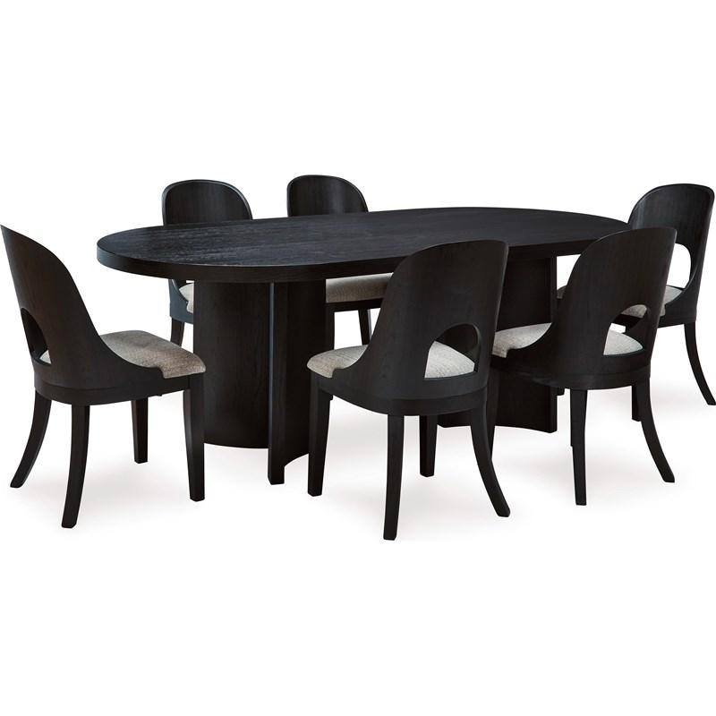 Large Picture of Rowanbeck D821D4 7 pc Dining Set