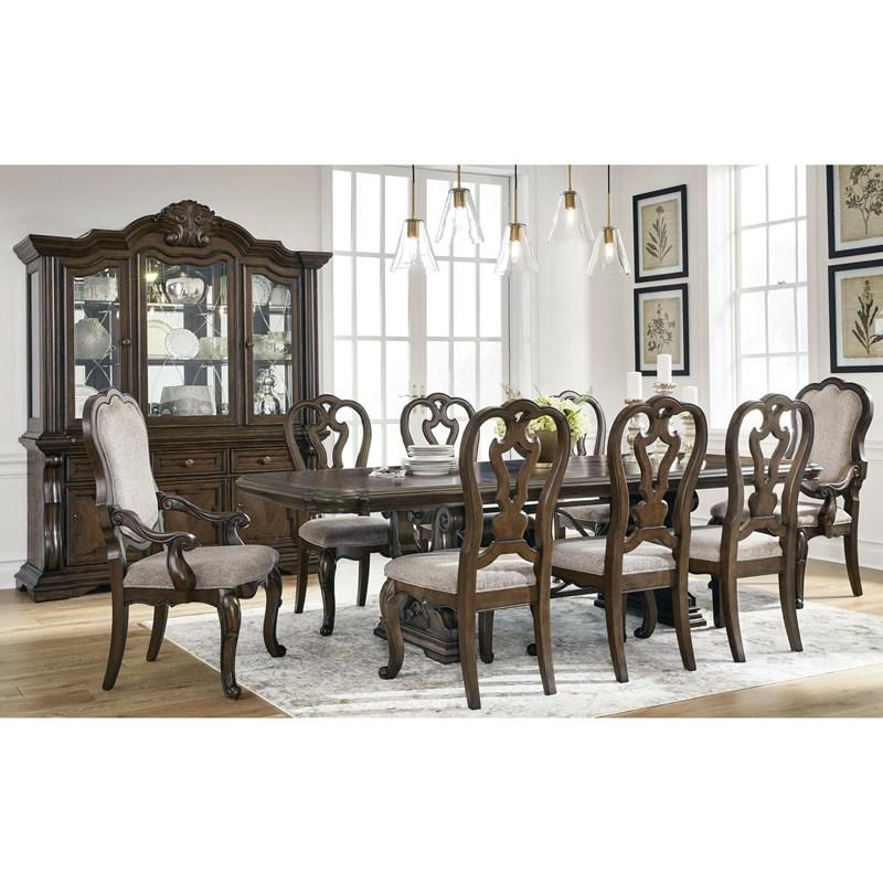 Large Picture of Signature Design by Ashley Maylee D947D11 9 pc Dining Set