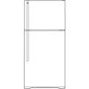 28-inch, 16.5 cu. ft. Top Freezer Refrigerator (GTH17BBZLBB) image 3