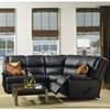 Tundra Reclining Leather 3 pc Sectional (41043-54/41043-09/41043-55-TULSAII-JET) image 1