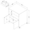Axess 9052691 Printer Cart on Wheels - Cherry image 6