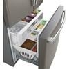 36-inch, 23.1 cu. ft. Counter-Depth French 3-Door Refrigerator with Ice and Water (PWE23KMKES) image 8