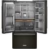 36-inch, 23.8 cu. ft. Counter-Depth French 3-Door Refrigerator with Ice and Water (KRFC704FBS) image 2