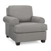 Stationary Leather Chair (3285 Chair (Grey)) image 1