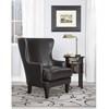 Stationary Leather Accent Chair (3492 Chair (Black)) image 4