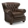 Stationary Leather Accent Chair (3574 Accent Chair (Brown)) image 1