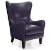 Stationary Leather Accent Chair (3592 Accent Chair (Purple)) image 1