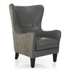 Stationary Leather Accent Chair (3592 Accent Chair (Grey)) image 1
