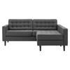 Mobilier modulaire 2-pièces Reverie en tissu (30095-91-GR10/30095-24-GR10) image 1