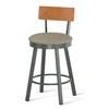 Lauren Pub Height Stool (Lauren 40293 Spectator Height Swivel Stool - Tabaco/Metallo) image 1