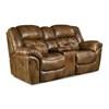Power Reclining Leather Loveseat with Console (155-29-15) image 1