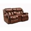 Cody Reclining Fabric and Leather Look Loveseat with Console (101-23-21) image 1