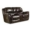 Princeton Reclining Leather Loveseat with Console (143-23-20) image 1