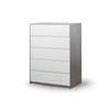 Absolute 5-Drawer Chest (Absolute 5 Drawer Chest - Brushed Steel and Neige Glass) image 1