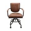 Foster Swivel Desk Chair Con Pana Brown Leather image 1