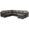 Barrett Leather 3 pc Sectional (77558-14/77558-15/77558-39-BISON-SMOKE) image 1