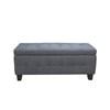 Gretchen Storage Bench Grey Fabric image 1