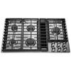 36-inch Built-in Gas Cooktop with Downdraft (KCGD506GSS) image 1