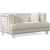 Lucas Stationary Fabric Loveseat (609Cream-L) image 1