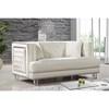 Lucas Stationary Fabric Loveseat (609Cream-L) image 2