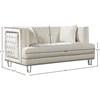 Lucas Stationary Fabric Loveseat (609Cream-L) image 4